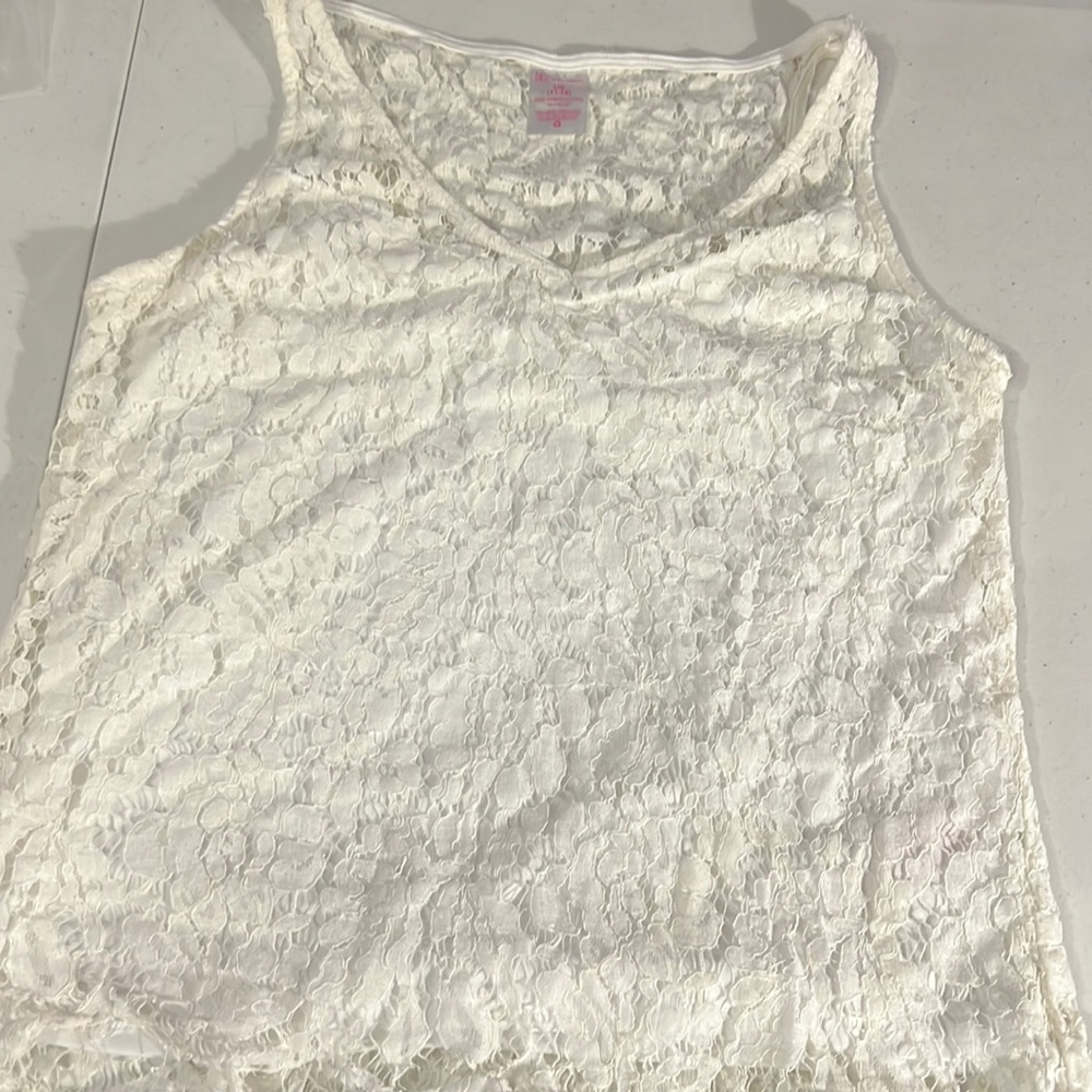 White No Boundaries large lace tank top